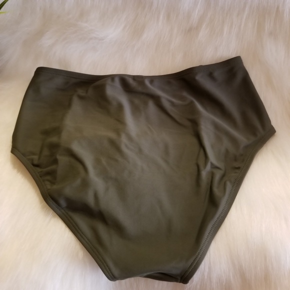 Olive Open Criss-Cross Halter Bikini - Picture 5 of 5